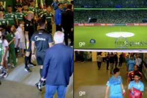 Palmeiras Entra Em Campo Sozinho Para Clássico Após Atraso Do Santos