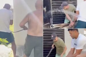 Hulk Ajuda a Combater Incêndio Na Casa Do Ex-Colega De Equipa Alan Franco