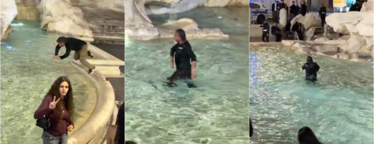 Turista Alcoolizado Mergulha Na Fontana di Trevi e Acaba Multado Em 500 Euros Turista Alcoolizado Mergulha Na Fontana di Trevi e Acaba Multado Em 500 Euros