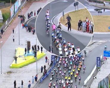 Surreal: Homem Visivelmente Alterado Tenta Assustar Ciclistas Do Giro e Quase Derruba Um Surreal: Homem Visivelmente Alterado Tenta Assustar Ciclistas Do Giro e Quase Derruba Um