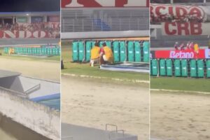 Jogadores Escondem-se Do Árbitro Na Tentativa De Evitar o Cartão Amarelo