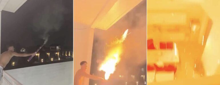 Lançou Fogo De Artifício No Conforto Do Lar e Rapidamente Percebeu Que Não Foi Boa Ideia Lançou Fogo De Artifício No Conforto Do Lar e Rapidamente Percebeu Que Não Foi Boa Ideia