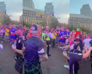 Agente Da Polícia Surpreende Ao Dar Toques Na Bola e Conquista Os Adeptos Em Boston Agente Da Polícia Surpreende Ao Dar Toques Na Bola e Conquista Os Adeptos Em Boston