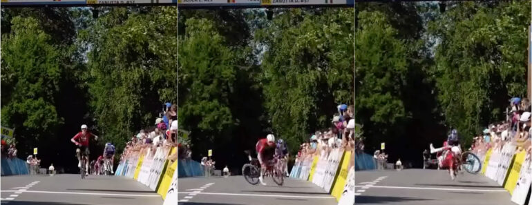 Ciclista Belga Estreia-se a Ganhar Como Profissional Mas Cai Em Cima Da Linha De Meta Ciclista Belga Estreia-se a Ganhar Como Profissional Mas Cai Em Cima Da Linha De Meta