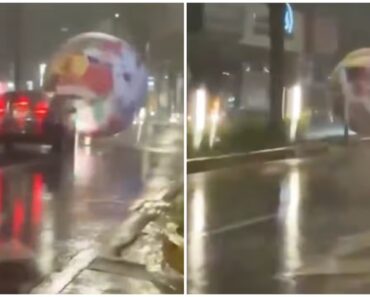 Bola De Futebol Gigante à Solta Nas Ruas De El Salvador Bola De Futebol Gigante à Solta Nas Ruas De El Salvador
