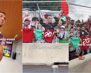 Dalot e MDMotivator Surpreendem Adepto Com Camisola De Diogo Jota Com Um Presente Inesquecível Dalot e MDMotivator Surpreendem Adepto Com Camisola De Diogo Jota Com Um Presente Inesquecível
