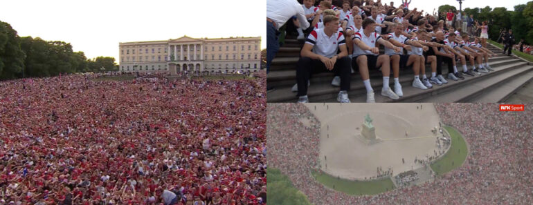 Mais De 100 Mil Pessoas Receberam a Seleção Da Noruega No Palácio Real De Oslo Mais De 100 Mil Pessoas Receberam a Seleção Da Noruega No Palácio Real De Oslo