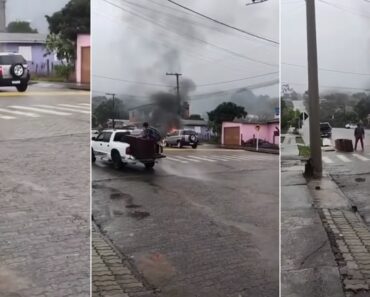 Como Um Carro a Arder Na Rua Transformou Um Cenário Já Caótico Em Algo Ainda Mais Insólito Como Um Carro a Arder Na Rua Transformou Um Cenário Já Caótico Em Algo Ainda Mais Insólito