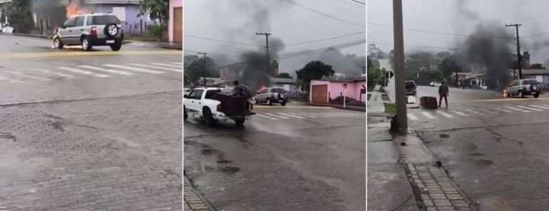 Como Um Carro a Arder Na Rua Transformou Um Cenário Já Caótico Em Algo Ainda Mais Insólito Como Um Carro a Arder Na Rua Transformou Um Cenário Já Caótico Em Algo Ainda Mais Insólito