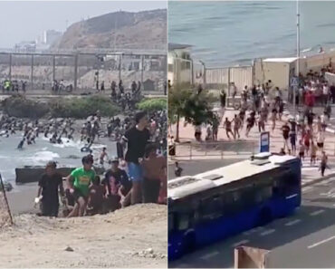 Vídeos Mostram a Chegada De Centenas De Migrantes a Ceuta Vindos De Marrocos Vídeos Mostram a Chegada De Centenas De Migrantes a Ceuta Vindos De Marrocos