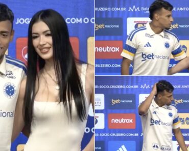 Jogador Uruguaio Passa Vergonha Em Apresentação Ao Dar Beijo No Vácuo Na Namorada Jogador Uruguaio Passa Vergonha Em Apresentação Ao Dar Beijo No Vácuo Na Namorada