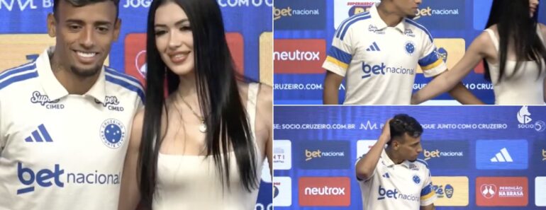 Jogador Uruguaio Passa Vergonha Em Apresentação Ao Dar Beijo No Vácuo Na Namorada Jogador Uruguaio Passa Vergonha Em Apresentação Ao Dar Beijo No Vácuo Na Namorada