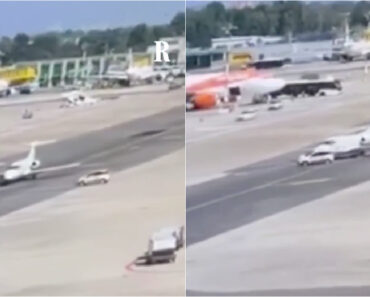 Fiat Panda Colide Com Jato Privado Na Pista De Aeroporto Em Milão Fiat Panda Colide Com Jato Privado Na Pista De Aeroporto Em Milão