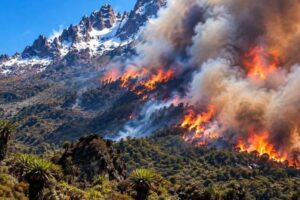 Incêndio No Monte Quénia Já Destruiu Pelo Menos 8.700 Hectares