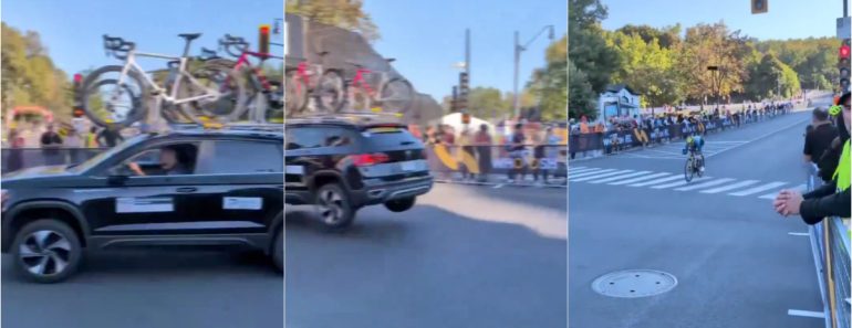 Carro Levanta Voo Nos Mundiais De Ciclismo e Selecionador Espanhol é Expulso Carro Levanta Voo Nos Mundiais De Ciclismo e Selecionador Espanhol é Expulso