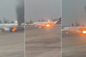 Avião Fica Em Chamas No Momento Em Que Se Preparava Para Descolar No Aeroporto Internacional De Lima