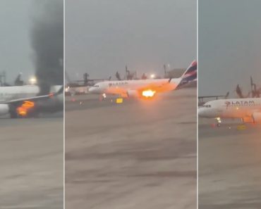Avião Fica Em Chamas No Momento Em Que Se Preparava Para Descolar No Aeroporto Internacional De Lima Avião Fica Em Chamas No Momento Em Que Se Preparava Para Descolar No Aeroporto Internacional De Lima