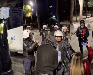 Manifestante Oferece Água a Polícia Durante Protesto Na Albânia e Gesto Torna-se Viral Manifestante Oferece Água a Polícia Durante Protesto Na Albânia e Gesto Torna-se Viral