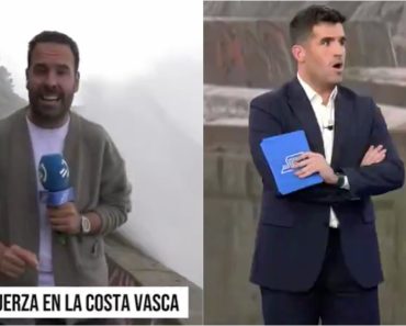 Emissão Em Direto é Interrompida Após Onda Atingir Equipa De Reportagem Em Espanha Emissão Em Direto é Interrompida Após Onda Atingir Equipa De Reportagem Em Espanha